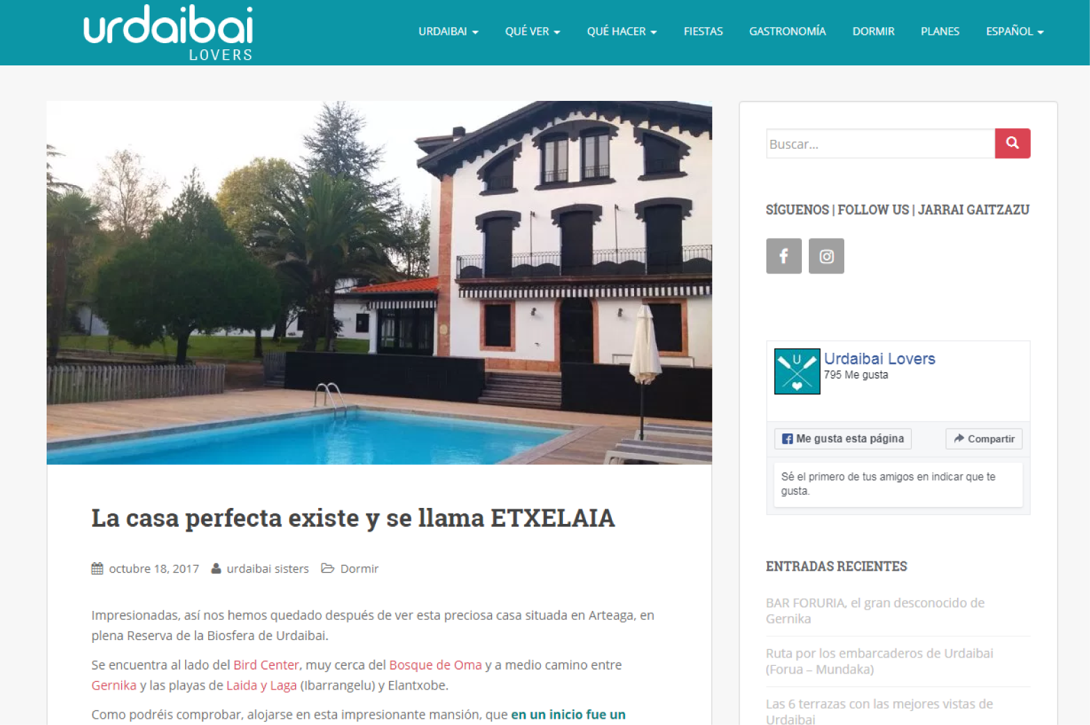 Etxelaia - One of the best accommodations in the Urdaibai Reserve